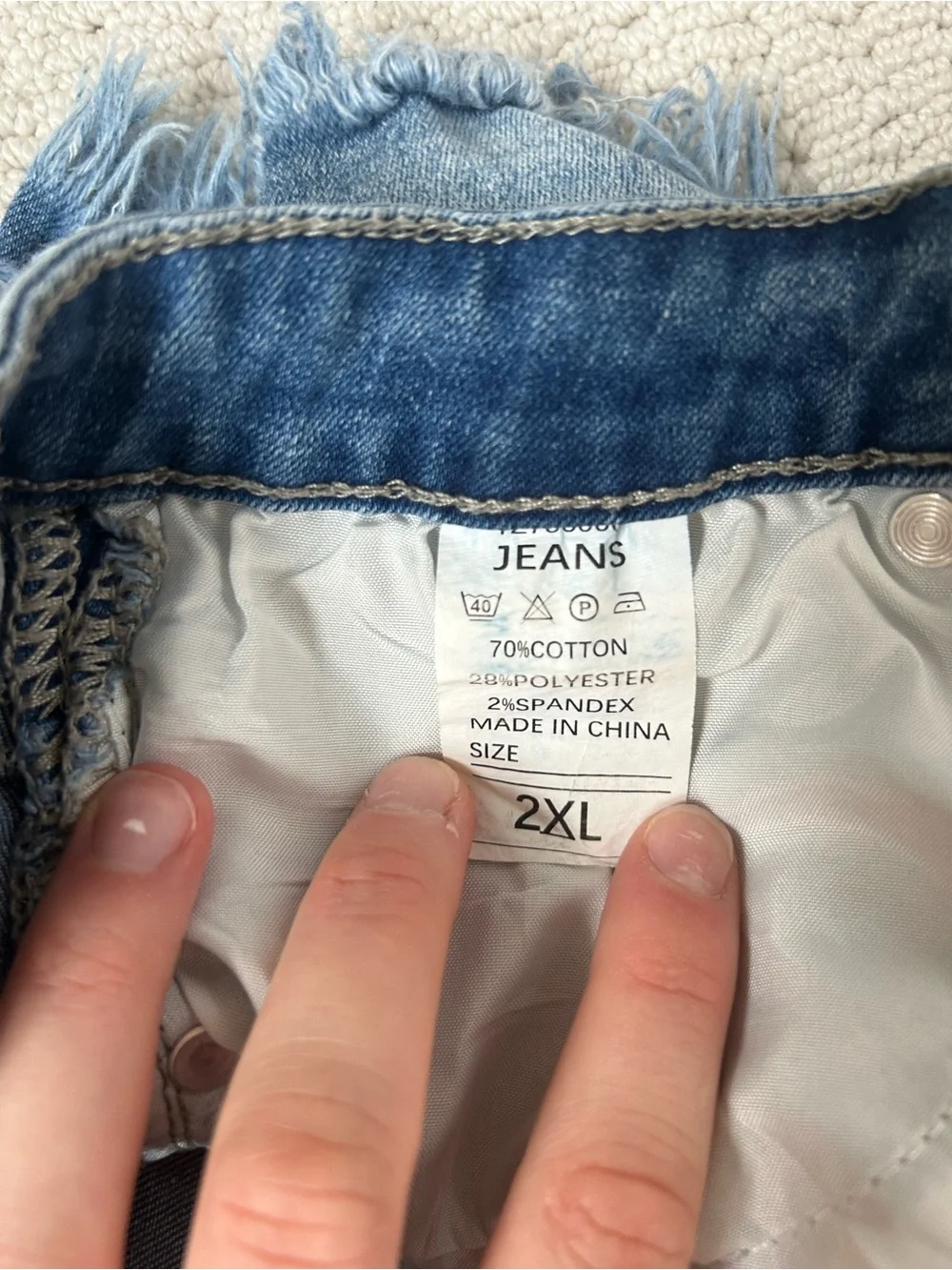 Distressed Blue Denim Women's Shorts